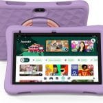 Plimpton Kids Tablet Android 14, Tablet for Kids 10 inch with Google Kids Space, 6GB RAM/64GB Storage, 4-core, 6000mAh Battery, Parental Control, WiFi,
