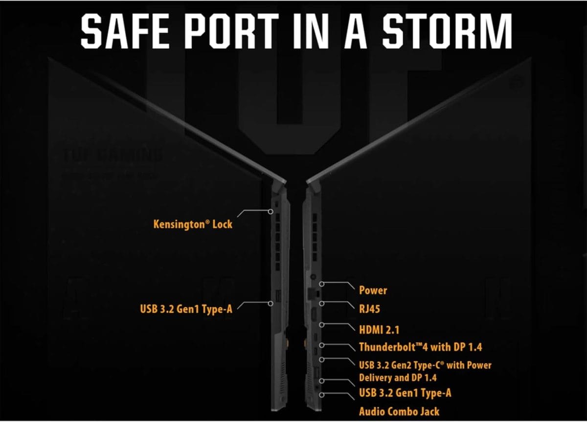 ASUS TUF Gaming Laptop RTX 4070 MUX 140W - i7-13620H - 15.6 FHD IPS Display 100% sRGB - RGB Backlit Keyboard - 64GB RAM - 4TB PCIe SSD - G-SYNC - Webcam - Mouse Pad - 2024 - Image 7