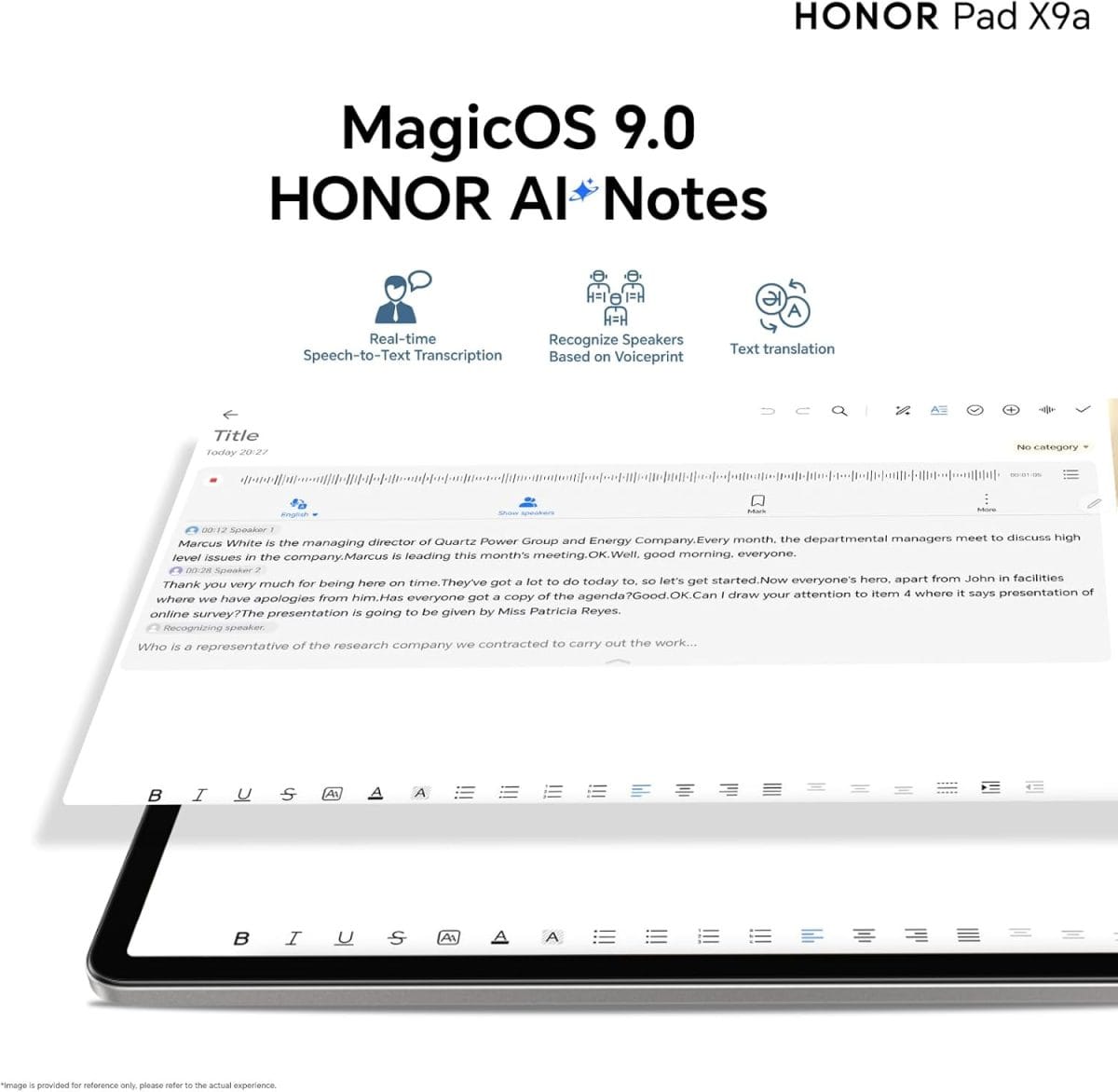 HONOR Pad X9a Wi-Fi Tablet 11.5" 120Hz Display, 8GB RAM 128GB Storage Grey (2025 Model) - Image 4