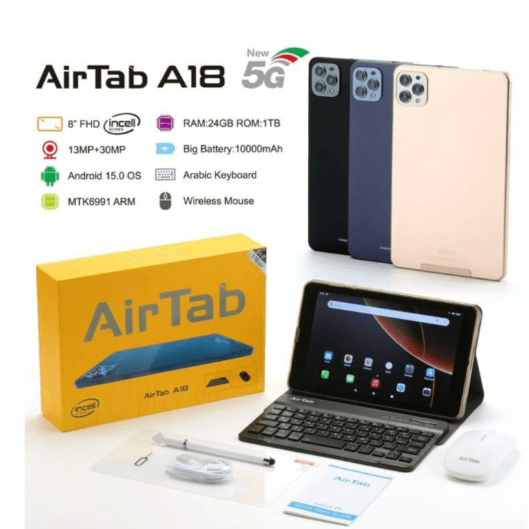 AirTab A18 5G 24gb Ram - 1TB - 8” FHD - Magnet E-Store Zimbabwe