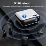 HAPPRUN 1080P Bluetooth Projector – Portable Mini Movie Projector with Speaker, 200” Display Support - Image 5