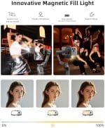 KOSCHEAL Cell Phone Stabilizer, Portable and Foldable 3-Axis Gimbal Stabilizer, Ideal for Vlogging, Youtube, TikTok and Vlog Live for Android and iOS - Image 2