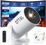 HY300 Pro+ Mini Smart Projector (2025 Upgrade) – Portable 4K Support Projector with WiFi, Bluetooth & Built-In Apps