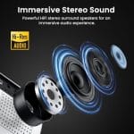 HAPPRUN 1080P Bluetooth Projector – Portable Mini Movie Projector with Speaker, 200” Display Support - Image 4