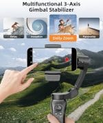 KOSCHEAL Cell Phone Stabilizer, Portable and Foldable 3-Axis Gimbal Stabilizer, Ideal for Vlogging, Youtube, TikTok and Vlog Live for Android and iOS - Image 3