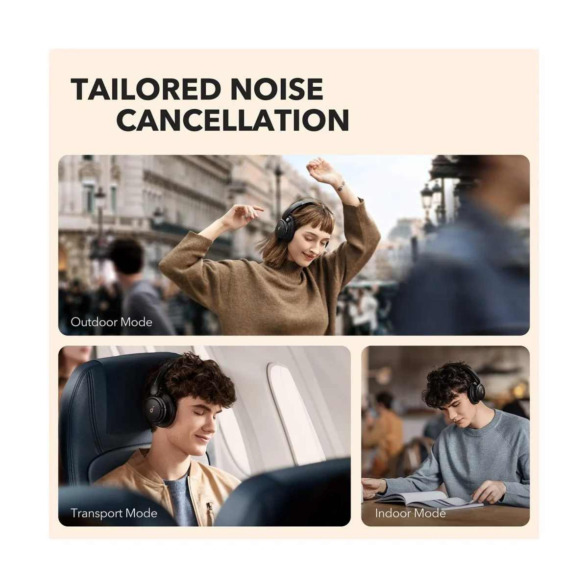 Soundcore by Anker Q30 Hybrid Active Noise Cancelling Headphones - Color : White - Image 5