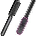 TYMO Hair Straightener Brush, Hair Iron with Built-in Comb. Tourmaline Ceramic Coating