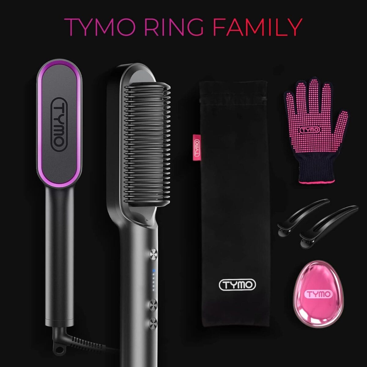 TYMO Hair Straightener Brush, Hair Iron with Built-in Comb. Tourmaline Ceramic Coating - Image 6