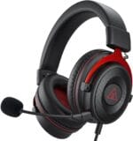 EKSA Gaming Headset, Wired PS4 Headset with Noise Canceling Mic, Over-Ear Gaming Headphones Compatible with Xbox One Controller, for PS4, PS5, PC, Laptop (E900-Red)  - Color : Red