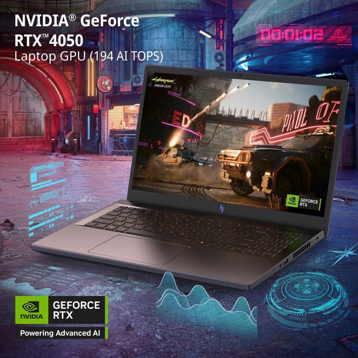 Acer Nitro V Gaming Laptop | Intel Core i7-13620H Processor | NVIDIA GeForce RTX 4050 Laptop GPU | 15.6" FHD IPS 165Hz Display | 16GB DDR5 | 1TB Gen 4 SSD | - Image 3