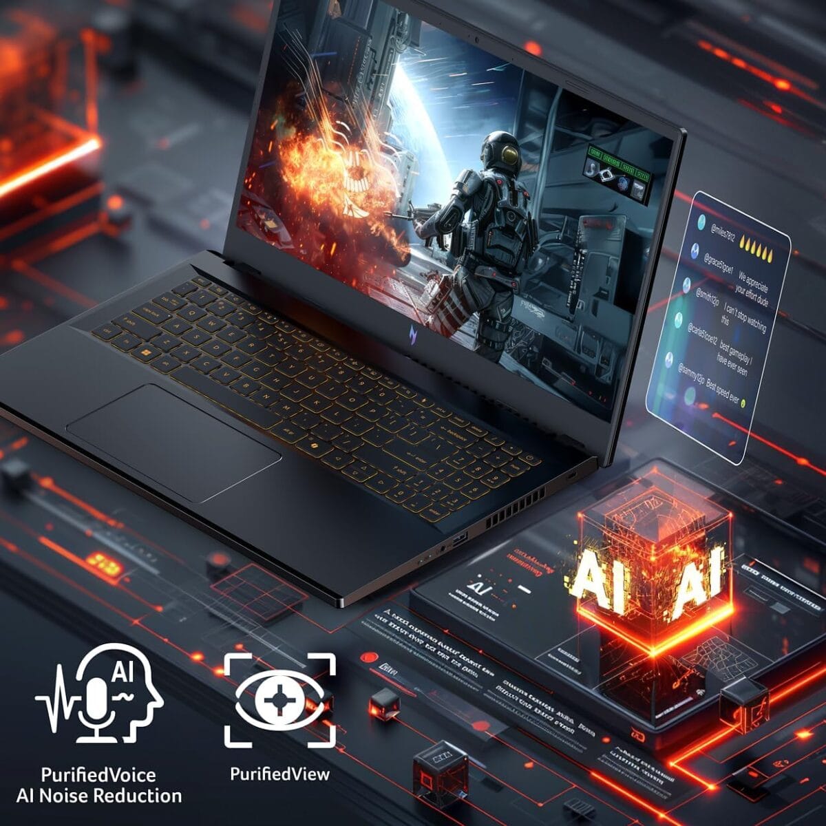 Acer Nitro V Gaming Laptop | Intel Core i7-13620H Processor | NVIDIA GeForce RTX 4050 Laptop GPU | 15.6" FHD IPS 165Hz Display | 16GB DDR5 | 1TB Gen 4 SSD | - Image 7