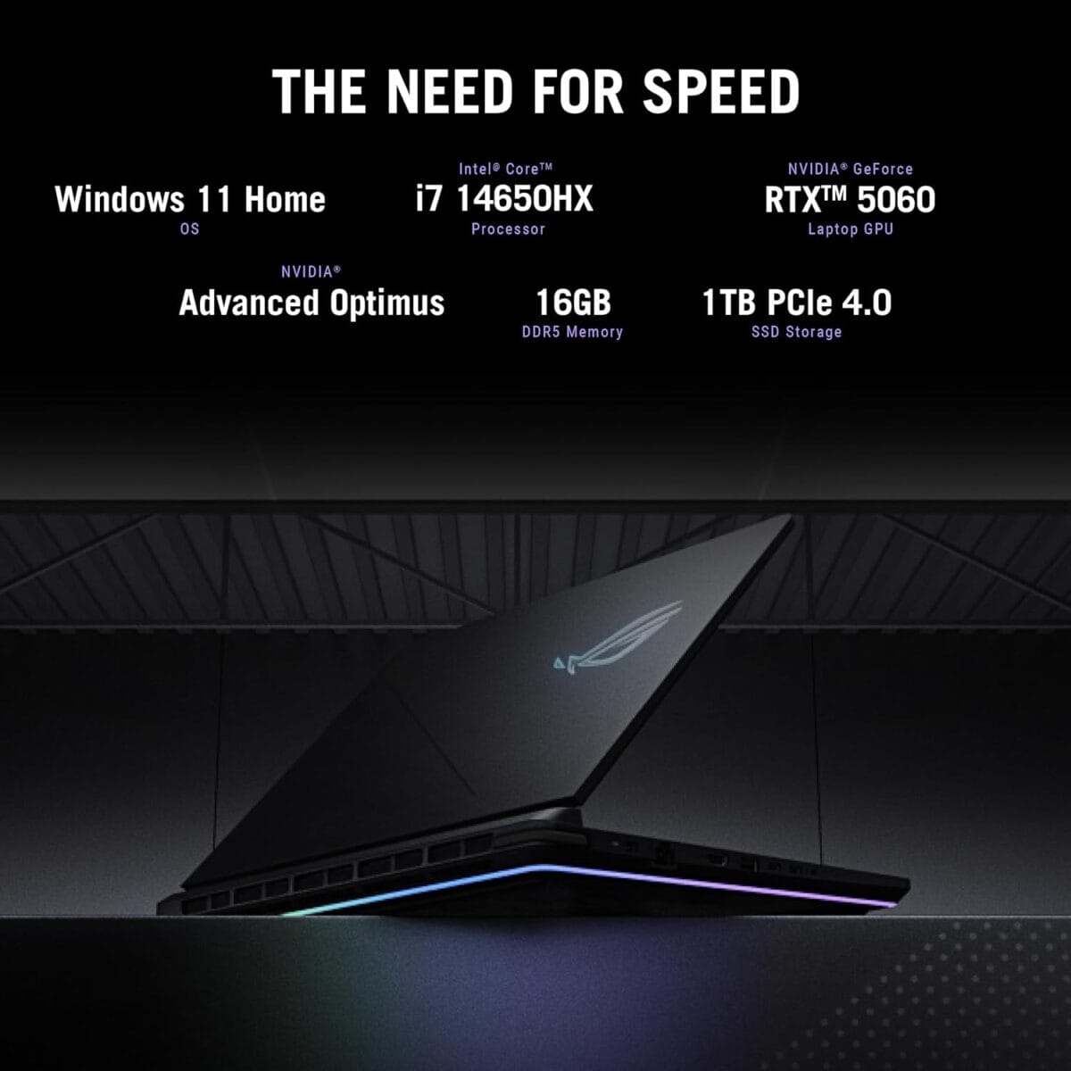 ASUS ROG Strix G16 (2025) Gaming Laptop, 16-Inch FHD+ 1610 165 Hz/3ms Display, NVIDIA® GeForce RTX™ 5060 Laptop GPU, Intel® Core i7 14650HX Processor, 16 GB DDR5, 1 TB Gen 4 SSD, Wi-Fi 7 - Image 3