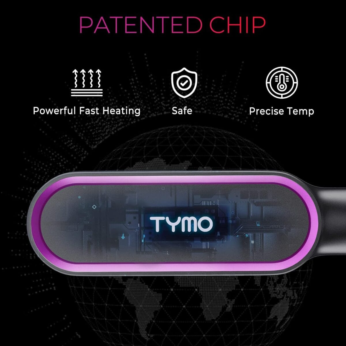 TYMO Hair Straightener Brush, Hair Iron with Built-in Comb. Tourmaline Ceramic Coating - Image 5