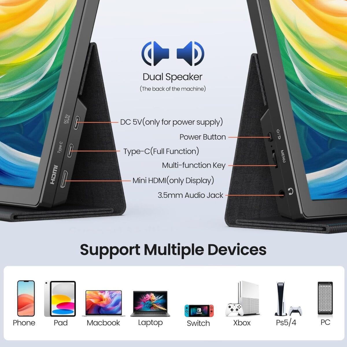 FANGOR 15.6 Inch Portable Monitor - Image 4