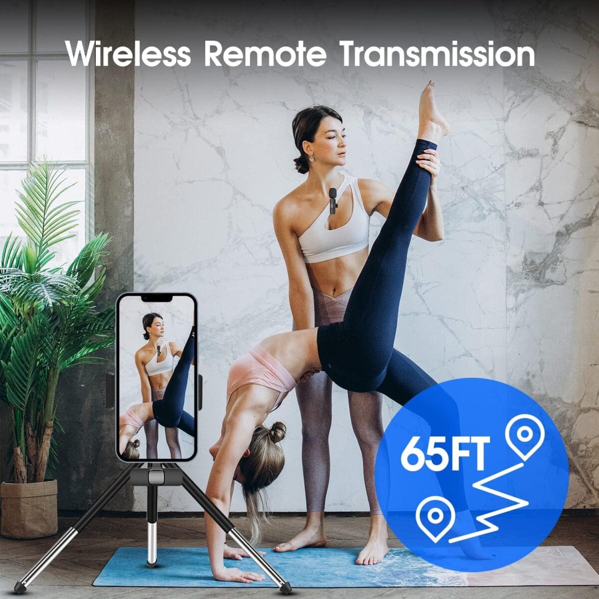 Kdewere 2 Pack Wireless Lavalier Microphone for iPhone iPad, Lapel Mics Plug-Play 2.4G Ultra-Low Delay Built-in Noise Reduction Chip - Image 4