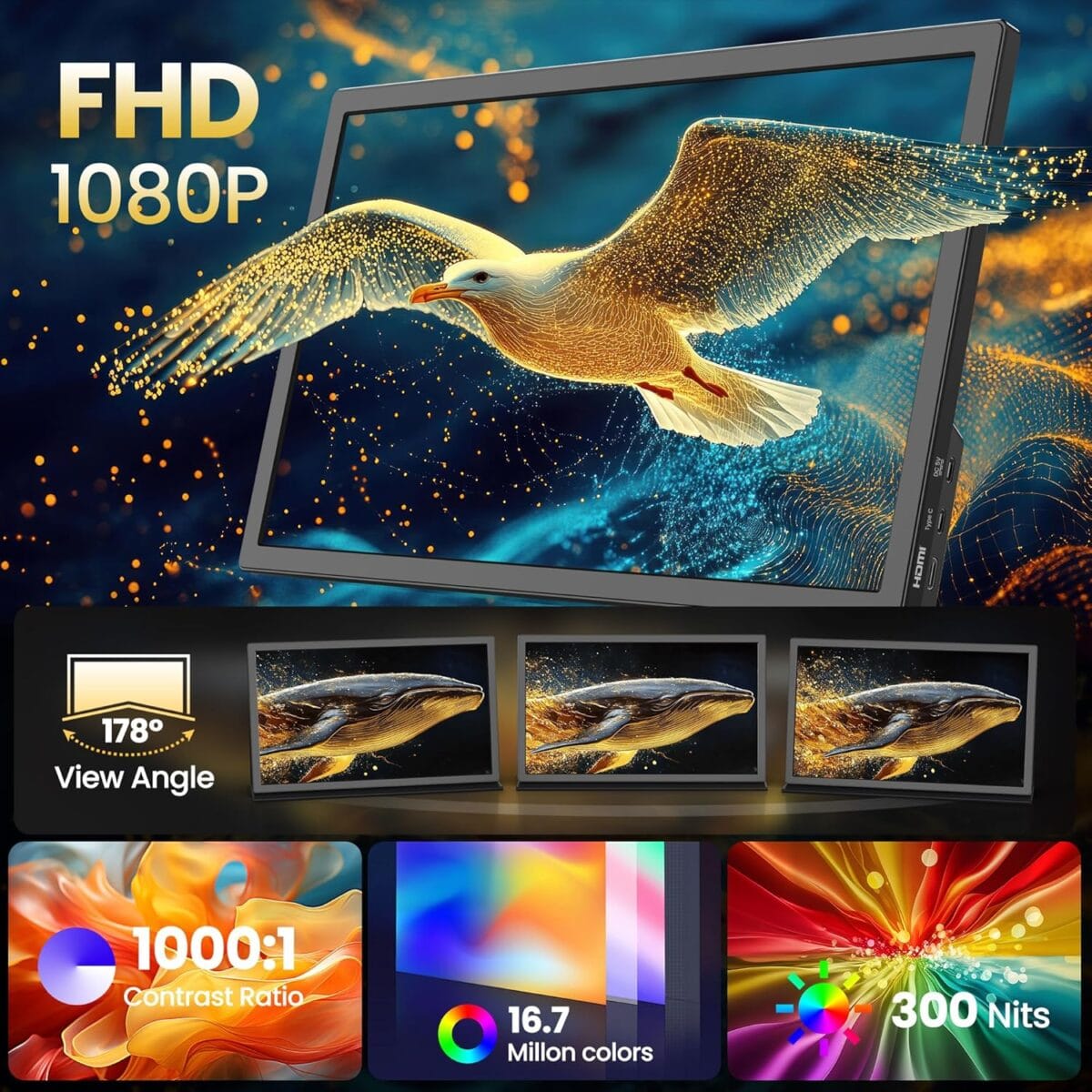 FANGOR 15.6 Inch Portable Monitor - Image 2