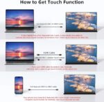 MagicRaven Portable Touchscreen Monitor, 15.6" 1080P Portable Monitor for Laptop, HDMI USB C Computer Gaming Display with Speakers - Image 3