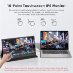 MagicRaven Portable Touchscreen Monitor, 15.6" 1080P Portable Monitor for Laptop, HDMI USB C Computer Gaming Display with Speakers - Image 4