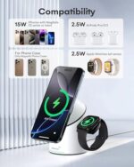 ZEEHOO 3 in 1 Wireless Charging Station, Auto-Rotating Magsafe Charger Stand for Multiple Devices - Image 4