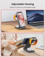 3 in 1 Wireless Charging Station, Foldable Magnetic Charger Stand for Multiple Devices, - Image 6