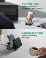 INIU Wireless Charger Stand, 15W Fast Wireless Charging Station with Sleep-Friendly - Image 7