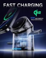 ZEEHOO 3 in 1 Wireless Charging Station, Auto-Rotating Magsafe Charger Stand for Multiple Devices - Image 2