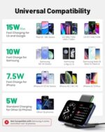 INIU Wireless Charger Stand, 15W Fast Wireless Charging Station with Sleep-Friendly - Image 5