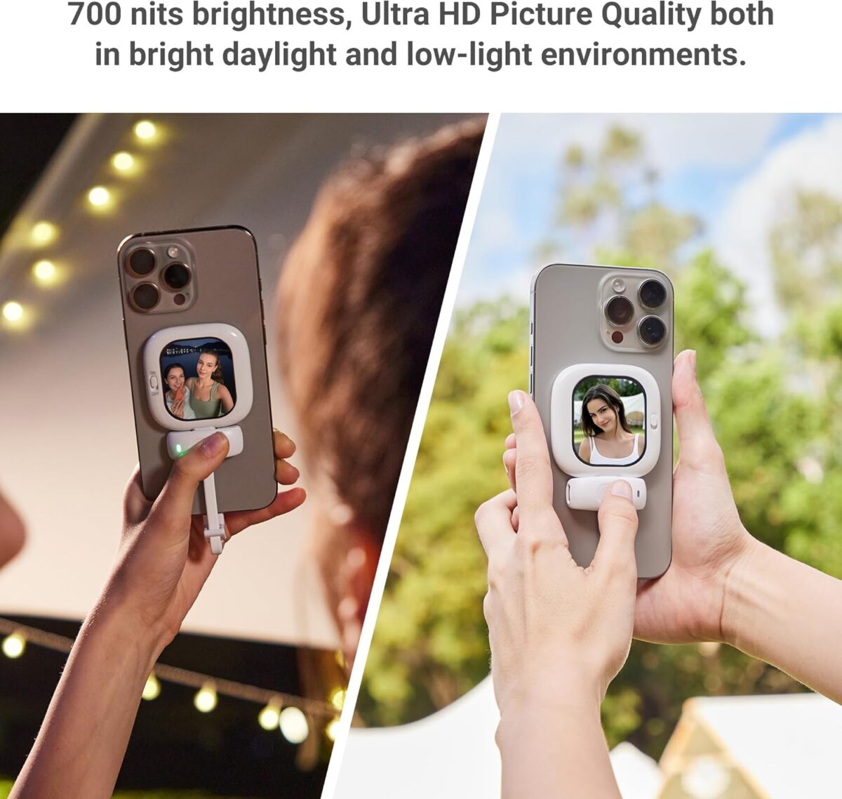 FOUNIST Phone Vlog Selfie Monitor Screen, Mobile Phones Magnetic Selfie Screen - Image 8