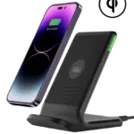 INIU Wireless Charger Stand, 15W Fast Wireless Charging Station with Sleep-Friendly