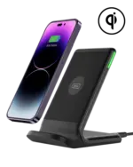 INIU Wireless Charger Stand, 15W Fast Wireless Charging Station with Sleep-Friendly