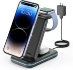 3 in 1 Wireless Charging Station, Foldable Magnetic Charger Stand for Multiple Devices,