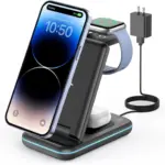 3 in 1 Wireless Charging Station, Foldable Magnetic Charger Stand for Multiple Devices,