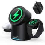 ZEEHOO 3 in 1 Wireless Charging Station, Auto-Rotating Magsafe Charger Stand for Multiple Devices