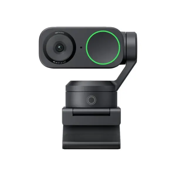 Insta360 Link 2 Black- PTZ 4K Webcam for PC/Mac, 1/2" Sensor, AI Tracking, HDR, AI Noise-Canceling Mic, Gesture Control for Streaming,