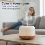 AZULON Aromatherapy Diffuser 300ml Essential Oil & Cool Mist Humidifier with Remote Control, 7 LED Colours, Timer & Auto Shut-Off - Image 5