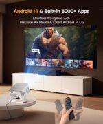 Smart Projector with 4K 8K Support, Portable Projectors 600 ANSI | with Wifi6 and Bluetooth5.4 - Image 3