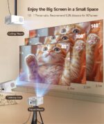 Smart Projector with 4K 8K Support, Portable Projectors 600 ANSI | with Wifi6 and Bluetooth5.4 - Image 6