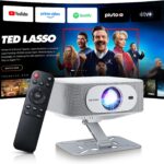 Salange 4K+ Smart Projector,Android 14.0 Built-in Apps,Native 1080P | 2026  Color : Black