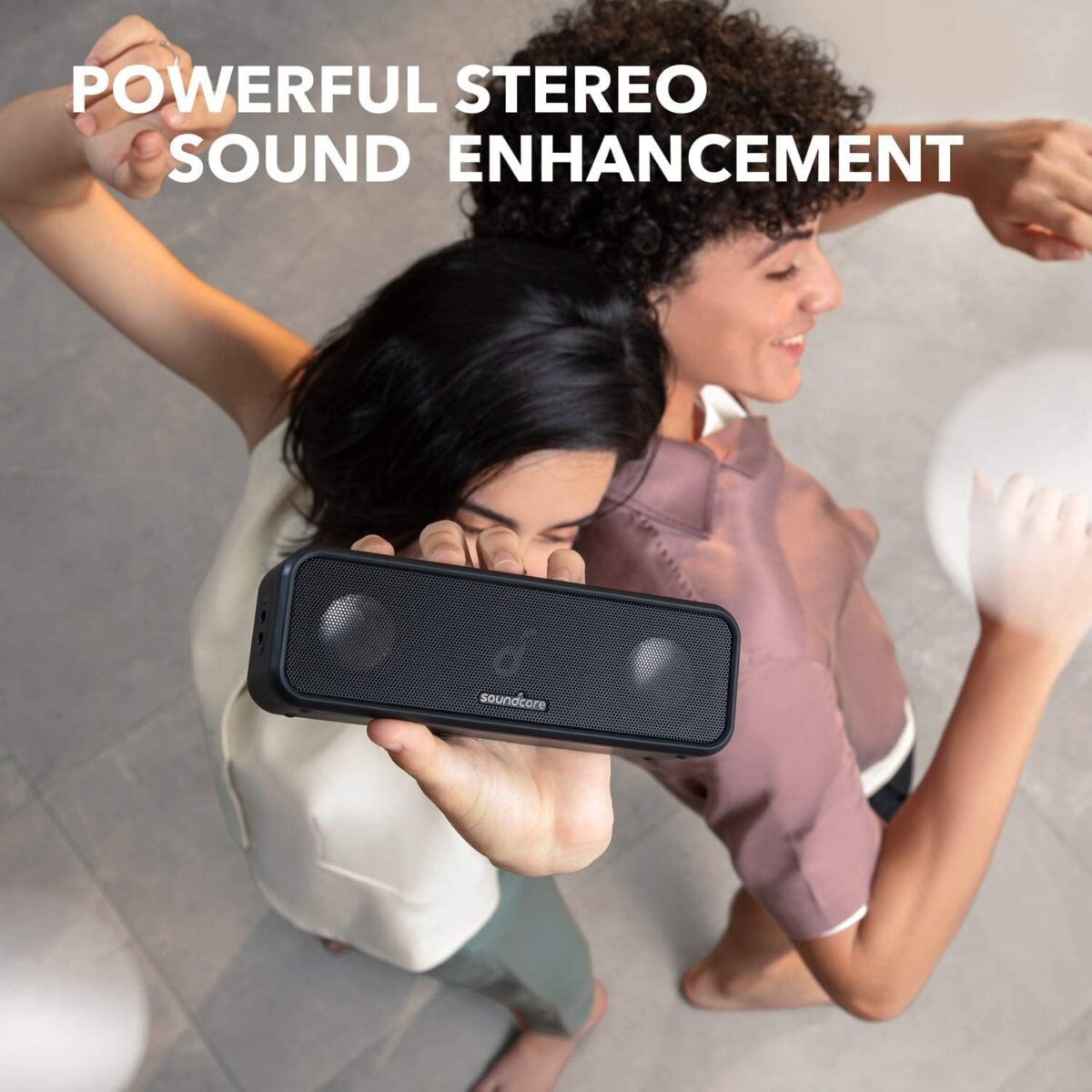 Soundcore 3 by Anker Soundcore, Bluetooth Speaker with Stereo Sound, Pure Titanium Diaphragm Drivers, PartyCast Technology, BassUp, 24H Playtime, IPX7 Waterproof, App, Custom EQ, - Image 2