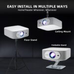 Salange 4K+ Smart Projector,Android 14.0 Built-in Apps,Native 1080P | 2026  Color : Black - Image 7