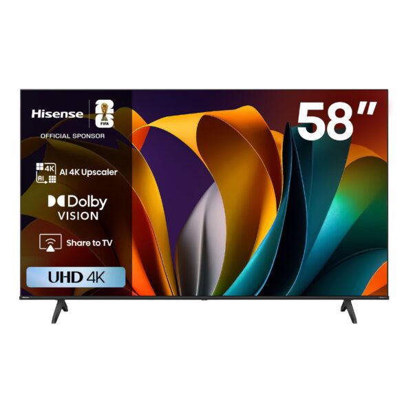 Hisense 58" 4K UHD Smart TV (58A6N) – Dolby Vision, VIDAA Smart TV & AI 4K Upscaler
