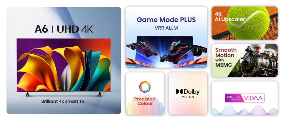 Hisense 58" 4K UHD Smart TV (58A6N) – Dolby Vision, VIDAA Smart TV & AI 4K Upscaler - Image 3