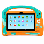 BeBe-TAB RINO 7" Kids Android Tablet – Android 14, 6GB RAM, 256GB Storage, Wi-Fi, Quad-Core, Dual Camera, Protective Dinosaur Case