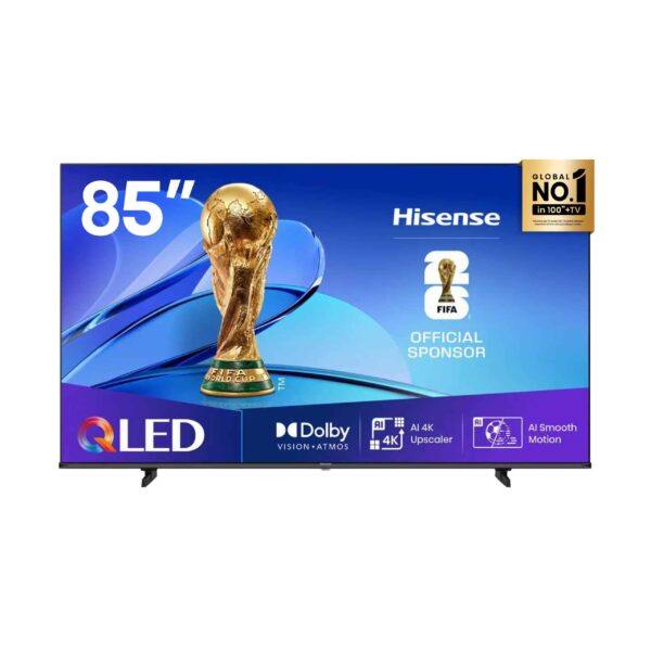 Hisense 85" 4K QLED Smart TV (85Q6Q) – Dolby Vision, Dolby Atmos, AI 4K Upscaler