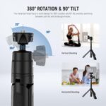 Neewer Mini Desktop Selfie Stick Tripod Compatible with iPhone GoPro Insta360 DJI with 360° - Image 3