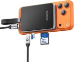 ORICO Magnetic M.2 NVMe SSD Enclosure USB3.2 Gen2 10Gbps PD 100W TF/SD Card Reader MagSafe Dock for iPhone 15 Series going up