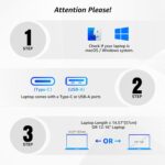 KPKUE 14" Triple Laptop Screen Extender, FHD IPS Multi Screen Extender with USB-C/USB-A - Image 7