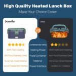 Electric Heated Lunch Box, 1.8L 304 Stainless Steel Reheating Food Warmer, Portable Electric Lunch Box - Image 7