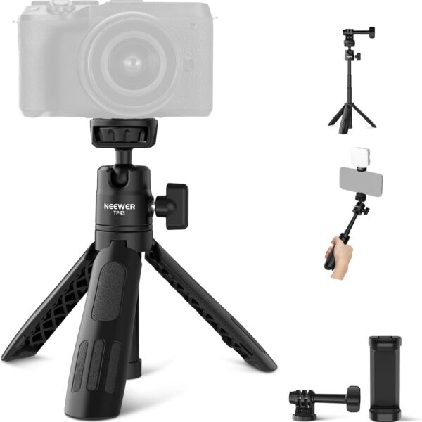 Neewer Mini Desktop Selfie Stick Tripod Compatible with iPhone GoPro Insta360 DJI with 360°