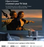 Mini Projector 1080P HD,4K Supported Portable Movie Projector-200” Display,Built-in Speaker - Image 4